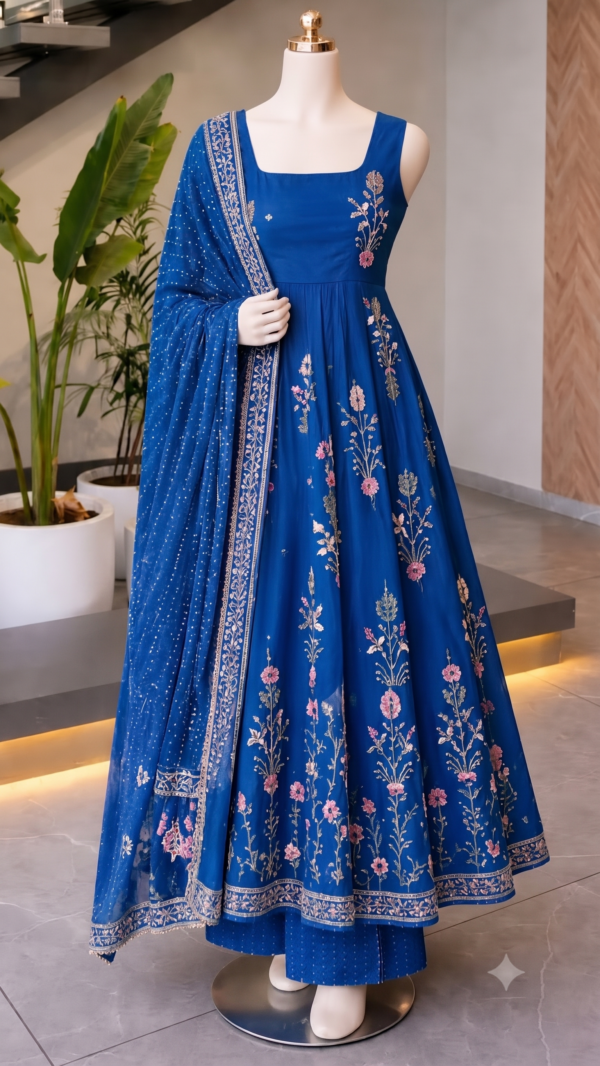 Gemini_Generated_Image_l96jcjl96jcjl96j Aarohi Relaxed-Fit Chanderi Silk Kurti & Pant Set with Vintage Botanical Embroidery