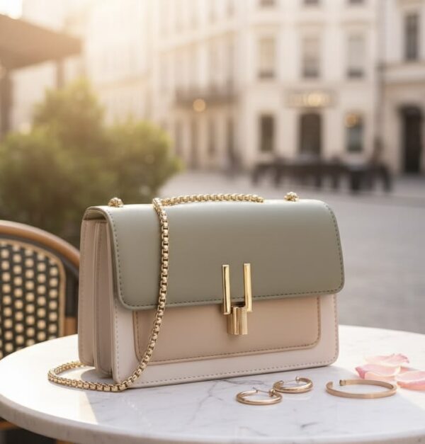 The Aria Tri-Color Flap Bag